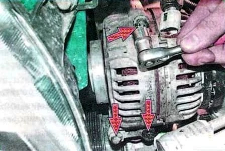 Removal and repair of Renault Sandero generator
