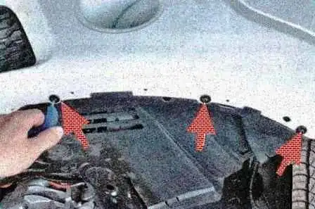 Extracción de guardabarros y parachoques de un Renault Sandero