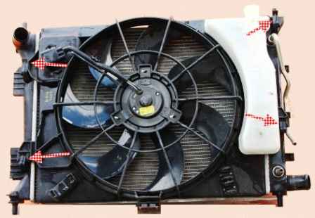Как снять радиатор двигателя Hyundai Solaris