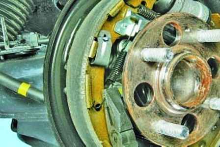 Reparación de los frenos de las ruedas traseras del coche Hyundai Solaris