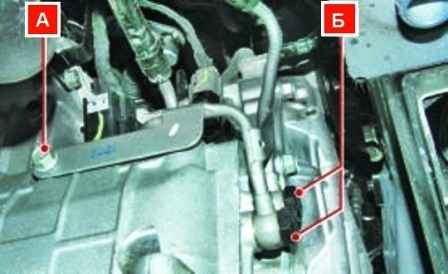 Removal and installation of an automatic transmission of a Hyundai Solaris car