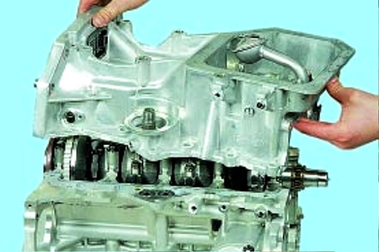Снятие и установка масляного картера двигателя Hyundai Solaris