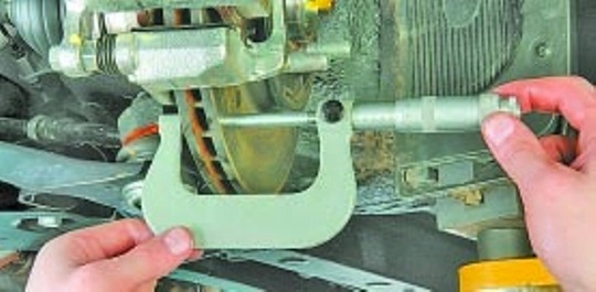 Checks of brake parts and components of Hyundai Solaris