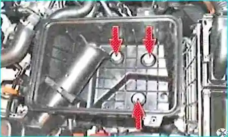 Снятие и установка воздушного фильтра двигателя 2AZ-FE