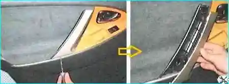 Разборка и сборка задней двери Тойота Камри Разборка и сборка задней двери