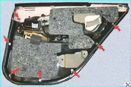 Разборка и сборка задней двери Тойота Камри Разборка и сборка задней двери