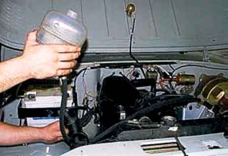 Replacing the UAZ engine coolant