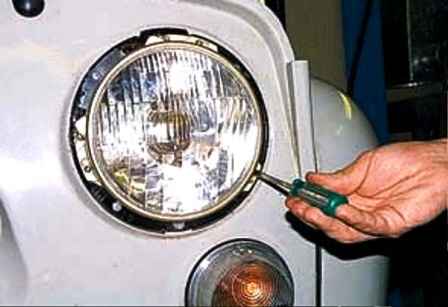 Adjustment, replacement and repair of UAZ car headlights