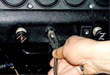How to remove UAZ car switches and switches