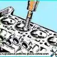 Repair of the cylinder head of the VAZ-2123 engine