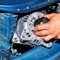 Removing the engine generator K4M Nissan Almera