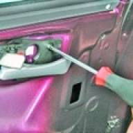 Disassembly and removal of the rear side door Hyundai Solaris