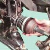 Replacing parts and assemblies of the front suspension Renault Sandero