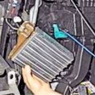 Removing the heater elements of a Nissan Almera car