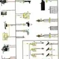 The scheme of the engine with a mechanical throttle valve of the Nissan Almera car