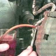 Replacement of brake fluid and pumping of brakes Mazda 6