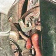 Repair of the parking brake of the Mazda 6 car