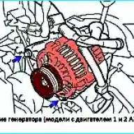 Замена генератора автомобиля Toyota Camry