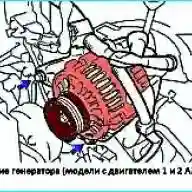 Замена генератора автомобиля Toyota Camry