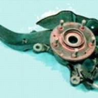 Как снять поворотный кулак передней подвески автомобиля Мазда 6